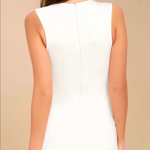 LULU”S “Cocktail Hour wrap dress” in WHITE - Picture 5 of 9